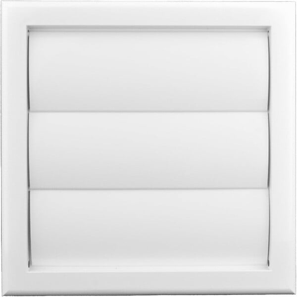 BLAUBERG - Grille rejet d'air à volet anti-retour plastique DECOR G - LxH (mm): 155 x 155 rac Ø 100/125 - Couleur: Gris clair - large