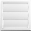 BLAUBERG - Grille rejet d'air à volet anti-retour plastique DECOR G - LxH (mm): 155 x 155 rac Ø 100/125 - Couleur: Gris clair - vignette