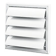 BLAUBERG - Grille rejet d'air à volet anti-retour plastique DECOR G - LxH (mm): 185 x 185 rac Ø 150 - Couleur: Blanc - vignette