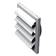 BLAUBERG - Grille rejet d'air à volet anti-retour plastique DECOR G - LxH (mm): 185 x 185 rac Ø 150 - Couleur: Blanc - vignette