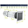 ANJOS - Prise d’air en façade avec grille alu et manchon télescopique - Diamètre (mm): 100 - vignette