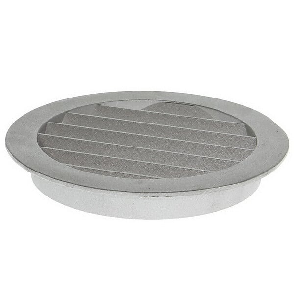 BLAUBERG - Grille aération extérieure circulaire pare-pluie aluminium prise ou rejet d'air en façade - Diamètre (mm): 200 - large