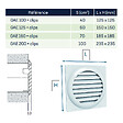 ANJOS - Grille ventilation de façade plastique blanc à auvents ANJOS GAE - Diamètre (mm): 200 - vignette
