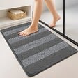 VOUNOT - Tapis de Bain Antidérapant chenille microfibre 60x90cm gris - vignette