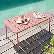 OVIALA - Table basse de jardin acier argile 90 x 50 cm - Palavas - vignette