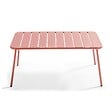 OVIALA - Table basse de jardin acier argile 90 x 50 cm - Palavas - vignette