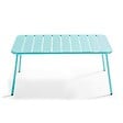 OVIALA - Table basse de jardin acier turquoise 90 x 50 cm - Palavas - vignette