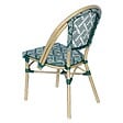 OVIALA - Chaise de terrasse style bistrot parisien en aluminium vert foncé - Concorde - vignette