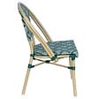OVIALA - Chaise de terrasse style bistrot parisien en aluminium vert foncé - Concorde - vignette