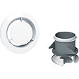 ANJOS - Bouche VMC plastique blanc extraction à cône fixe BS/BC avec manchette placo - Diamètre (mm): 125 - vignette