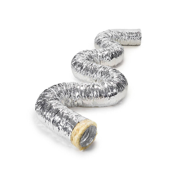 ACOMAT - Gaine flexible aluminium isolé phonique M0/M1 laine de verre ép.25 mm 10 mètres - Diamètre (mm): 65 - large