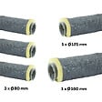 ACOMAT - Lot 5 gaines isolées PVC 6 mètres (3xØ80+1xØ125+1Ø160) pour VMC hygroréglable - vignette