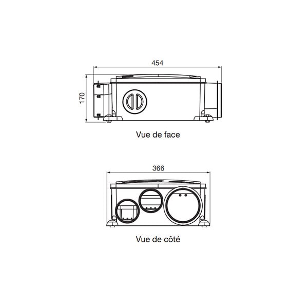 NATHER - Groupe VMC plat et compact simple flux autoréglable NATHER ALINEO 3 R4 - large