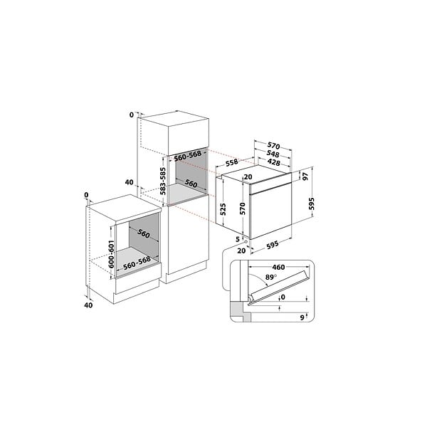 INDESIT - four intégrable multifonction 71l 60cm pyrolyse inox - IO278PX - large