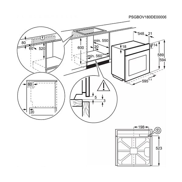 ELECTROLUX - four intégrable multifonction 72l 60cm pyrolyse - EOF6P46V1 - large