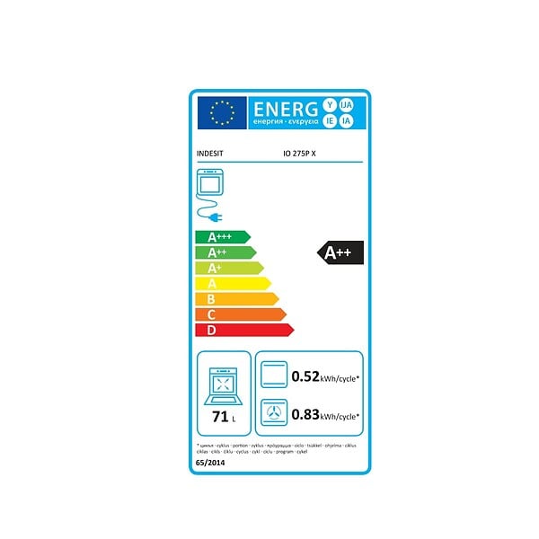 INDESIT - Four Intégrable Multifonction 71l 60cm Pyrolyse - IO275PX - large