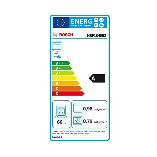 BOSCH - Four Intégrable Multifonction 66l 60cm Ecoclean Noir - HBF134EB2 - large