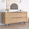 CONCEPT USINE - Buffet 4 portes finition bois et métal noir 160x75cm ABEY - vignette