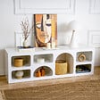 CONCEPT USINE - Buffet bas 7 niches design organique blanc 160x50cm FERLIS - vignette