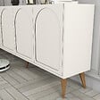 CONCEPT USINE - Buffet 4 portes design arrondi crème 180x81cm LISTER - vignette