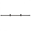 SECURY-T - Rail porte coulissante - 2M - Porte en bois, verre, aluminium - Noir - vignette
