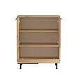 CONCEPT USINE - Meuble à chaussures 3 portes finition bois effet cannage 75x90cm ABA - vignette