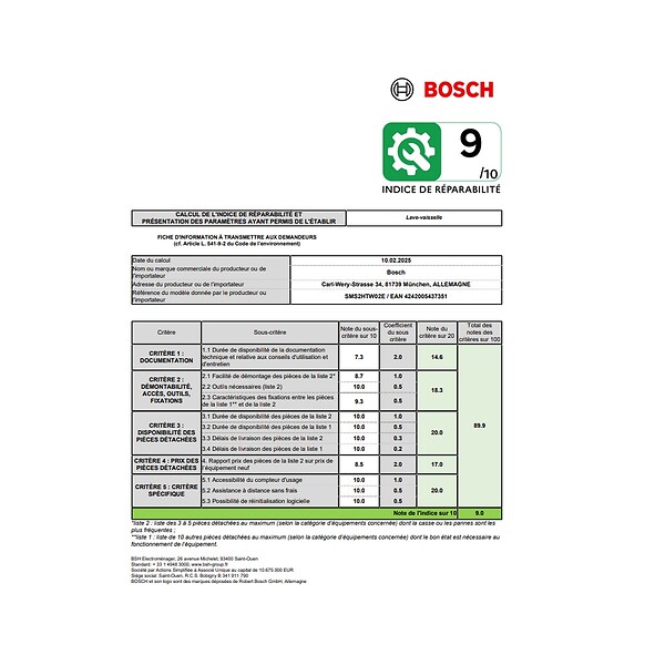 BOSCH - lave-vaisselle 60cm 13couverts 46db blanc - SMS2HTW02E - large