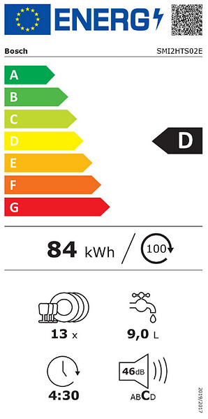 BOSCH - Lave-vaisselle 60cm 13couverts 46db Intégrable Avec Bandeau Acier Brossé - SMI2HTS02E - large