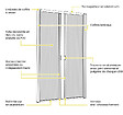 AVOSDIM - Moustiquaire Baie Vitrée Double Porte - L240 x H230 cm - Alu Gris RAL7038 - Recoupable - vignette