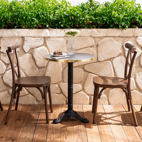 OVIALA - Pied de table avec système inclinable 72 cm en fonte Versailles - Versailles - large