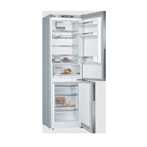 BOSCH - Réfrigérateur Combiné 60cm 308l Metal Look - KGE36ALCA - large