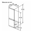 SIEMENS - réfrigérateur combiné intégrable à pantographe 260l - KI86NSDB0 - vignette