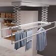 FOXYDRY - Étendoir électrique mur ou plafond avec télécommande – gris – 122x52x30 cm - FOXYDRY PRO 120 - vignette