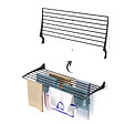 FOXYDRY - Étendoir à linge mural en aluminium résistant – noir – 116x50x10 cm - FOXYDRY Fold 120 - vignette