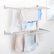 FOXYDRY - Étendoir à linge mural en aluminium résistant – blanc – 60x50x10 cm - FOXYDRY Fold Down 60 - vignette