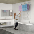 FOXYDRY - Étendoir mural repliable pratique et solide – blanc – 108x52x137 cm - FOXYDRY Wall 100 - vignette