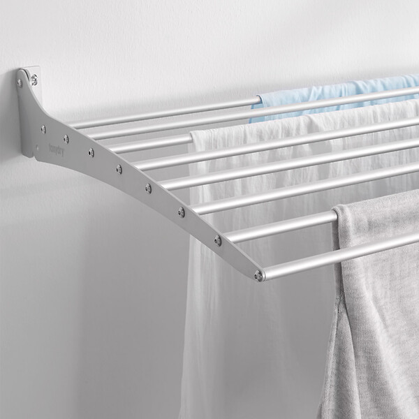 FOXYDRY - Étendoir à linge mural en aluminium résistant – blanc – 100x50x10 cm - FOXYDRY Fold Down 100 - large