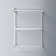 FOXYDRY - Étendoir mural 3 grilles aluminium résistant – blanc – 108x52x137 cm - FOXYDRY Tower - vignette