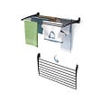 FOXYDRY - Étendoir à linge mural en aluminium résistant – noir – 100x50x10 cm - FOXYDRY Fold Down 100 - vignette