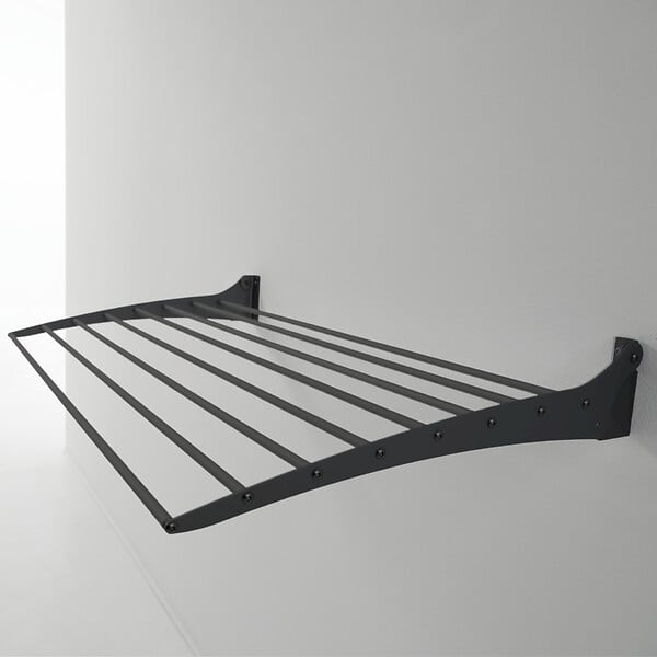 FOXYDRY - Étendoir à linge mural en aluminium résistant – noir – 100x50x10 cm - FOXYDRY Fold Down 100 - large