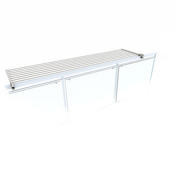 FOXYDRY - Étendoir balcon pliable et inclinable anti-rouille – blanc – 162x63x8 cm - FOXYDRY DUO - large