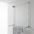 FOXYDRY - Étendoir mural en aluminium résistant et robuste – gris – 88x52x137 cm - FOXYDRY Wall 80 - vignette