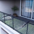 FOXYDRY - Étendoir balcon pliable et inclinable pour extérieur – antracite – 202x63x8 cm - FOXYDRY DUO - vignette