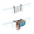 FOXYDRY - Étendoir balcon pliable et inclinable aluminium résistant – antracite – 62x63x8 cm - FOXYDRY DUO - vignette