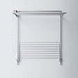 FOXYDRY - Étendoir mural 2 grilles pliable et réglable en hauteur – gris – 88x52x137 cm - FOXYDRY Wall Plus - vignette