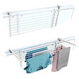 FOXYDRY - Étendoir balcon pliable et inclinable aluminium résistant – blanc – 118x63x8 cm - FOXYDRY DUO - vignette