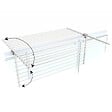 FOXYDRY - Étendoir balcon pliable et inclinable aluminium résistant – blanc – 118x63x8 cm - FOXYDRY DUO - vignette