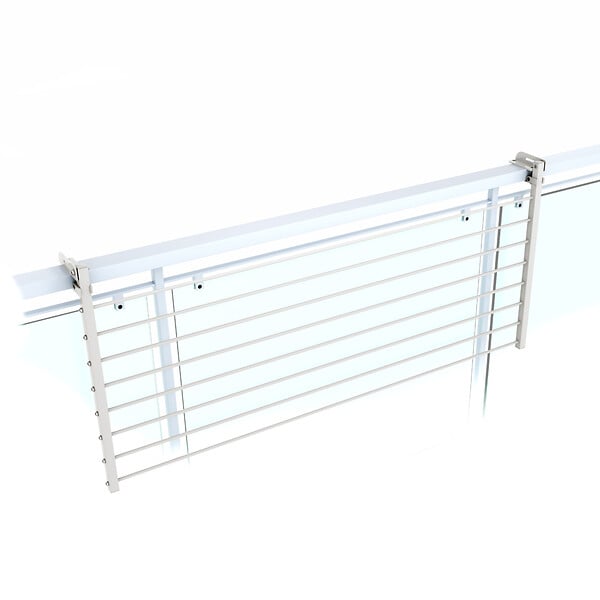 FOXYDRY - Étendoir balcon pliable et inclinable aluminium résistant – blanc – 118x63x8 cm - FOXYDRY DUO - large