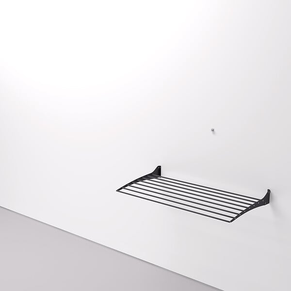 FOXYDRY - Étendoir à linge mural étendoir mural repliable – noir – 82x50x10 cm - FOXYDRY Fold 80 - large