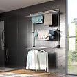 FOXYDRY - Étendoir mural 3 grilles pour intérieur et extérieur – gris – 152x52x137 cm - FOXYDRY Tower - vignette